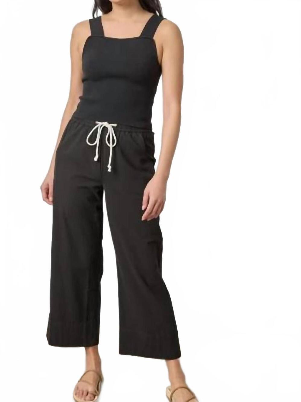 NEW LILLA P wide strap knit tank in black